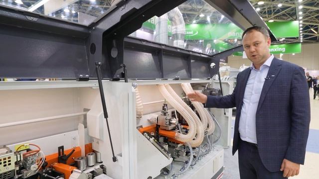 Презентация автоматического кромкооблицовочного станка OSTERMANN 6TF PUR на выставке ЛесДревМаш-202 смотреть онлайн
