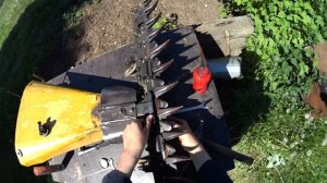 Ремонт косилки КН-1,1 для мотоблока Нева. Пробный прокос после ремонта!