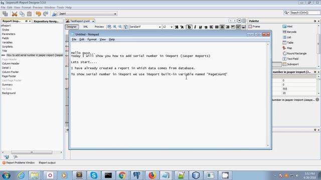 Adding serial number in ireport смотреть онлайн