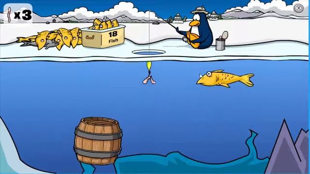 Club Penguin Rewritten: Ice fishing Part 3 - Snack Attack and Crab Cuts Stamps! смотреть онлайн