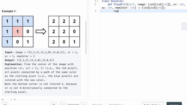 LEETCODE 733 FLOOD FILL PYTHON | DFS смотреть онлайн