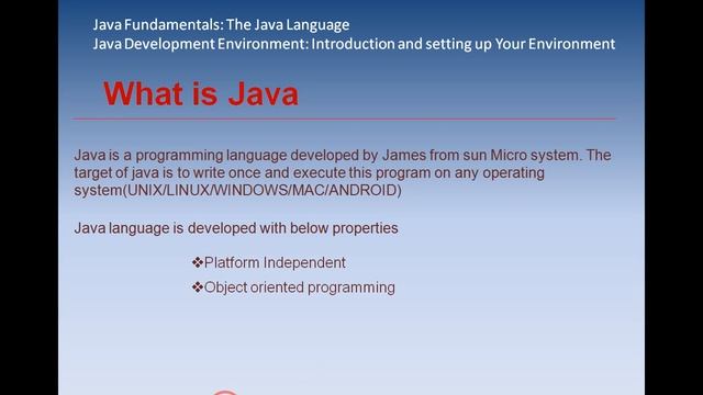 What is java : Introduction and setting up your java environment смотреть онлайн