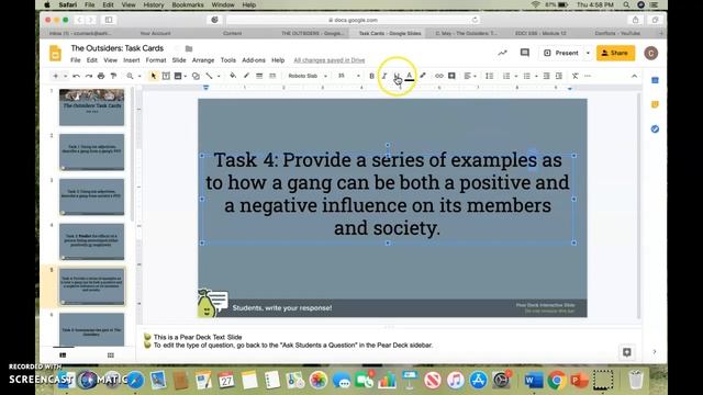 The Outsiders: Task Cards смотреть онлайн