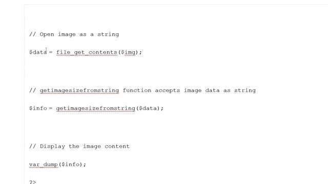 PHP | get image size from string Function смотреть онлайн