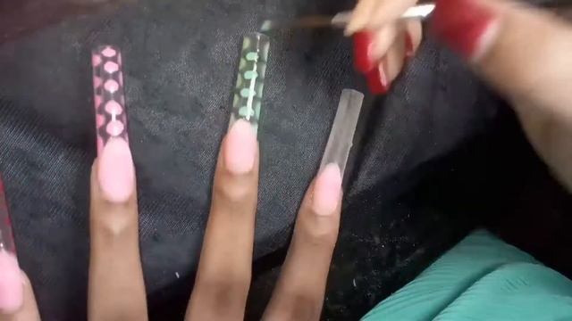 XL croc print french tip nails without blooming gel tutorial | Easy Polygel tutorial for beginners смотреть онлайн
