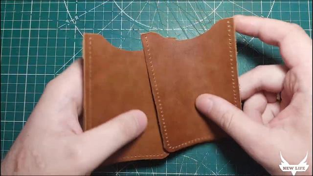 Мини Картхолдер, бифолд своими руками из кожи. Выкройка PDF/DIY bifold made of leather. Pattern PDF смотреть онлайн