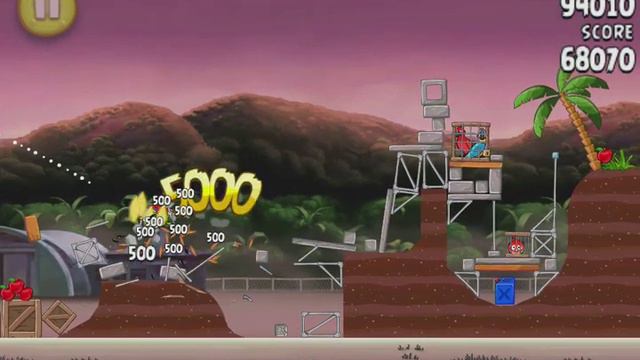 Angry Birds Rio 10-10 Airfield Chase 3 stars walkthrough Theme 10 level 10-10 Gameplay Tutorial смотреть онлайн