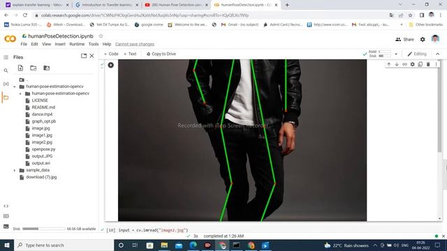 Human pose detection in google Colab смотреть онлайн