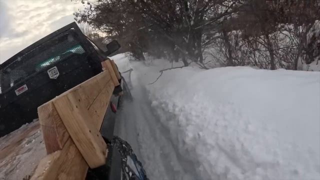First Time Plowing Snow With Rebuilt Cummins Plow Truck...