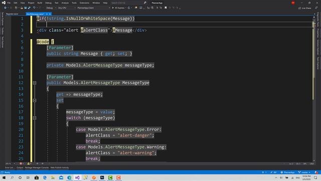 09 - AlertMessage Shared component | PlannerApp Full Client-Side Project with Blazor WebAssembly смотреть онлайн