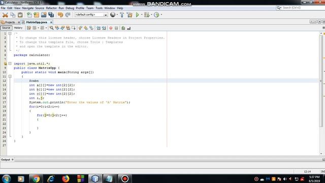 Matrix Operations using java смотреть онлайн