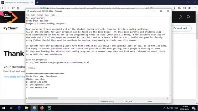 Installing Python and PyCharm and then downloading and setting up your student project смотреть онлайн
