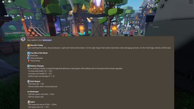 Trinity Update Roblox Bed Wars смотреть онлайн