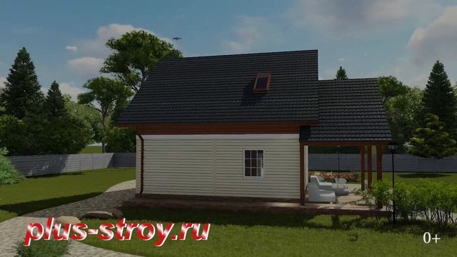 Дачный дом с мансардой 85 м2 смотреть онлайн