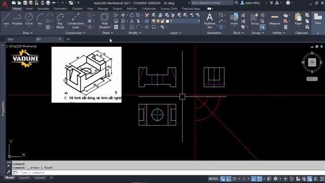 Học AutoCAD Nâng Cao | AutoCAD Mechanical Ứng Dụng| VADUNI | Bài 1 смотреть онлайн