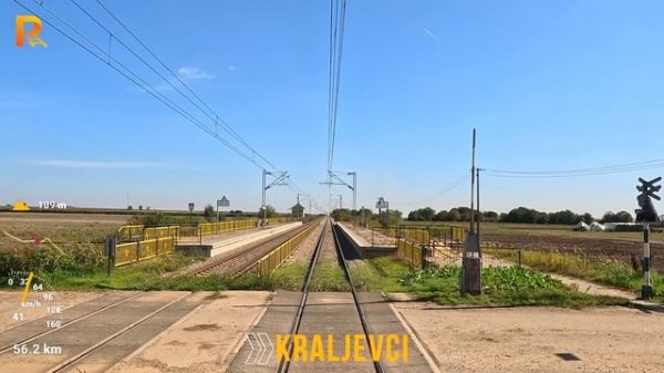 Cab ride Šid - Belgrade (Serbian Railways) train drivers view 4K