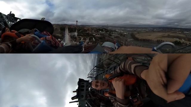 Roller Coaster 360 Virtual Reality - The X2 at Six Flags смотреть онлайн