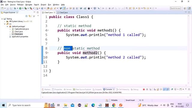 java static vs non static methods смотреть онлайн