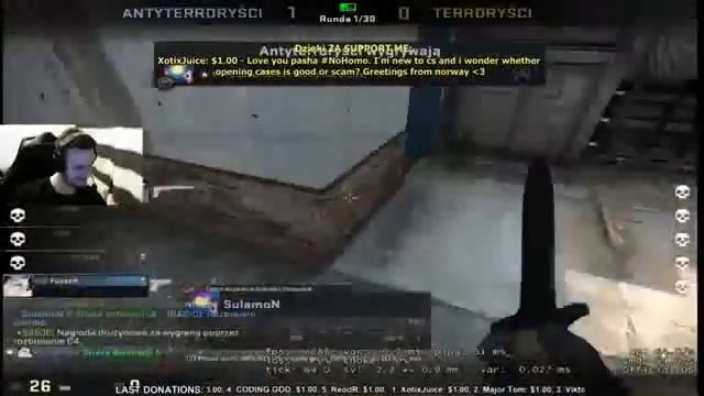 Pasha Gets A Karambit Knife On Stream! Thanks Gabe!