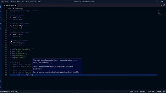 Simple Calculator | Python Program | Python Tutorial | Yes I Can Do смотреть онлайн