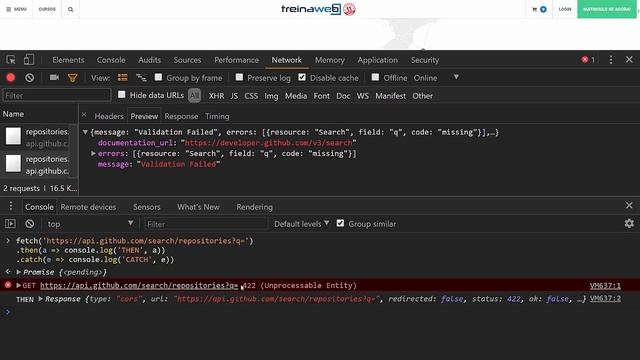 Como tratar erros de requisições feitas com “fetch()”? смотреть онлайн