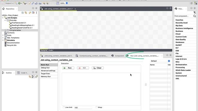 17 - Creating context variables - Talend Data Integration смотреть онлайн
