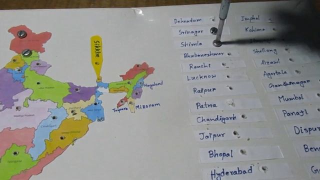 Simple social science project working model। India states & capitals name। Sst working model projec смотреть онлайн