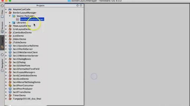 Java Swing BorderLayout Demo смотреть онлайн
