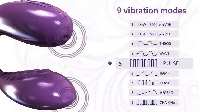 Режими вибрации вибратора We-Vibe II