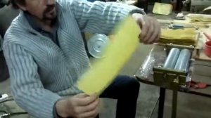 Настройка вальцев для вощины