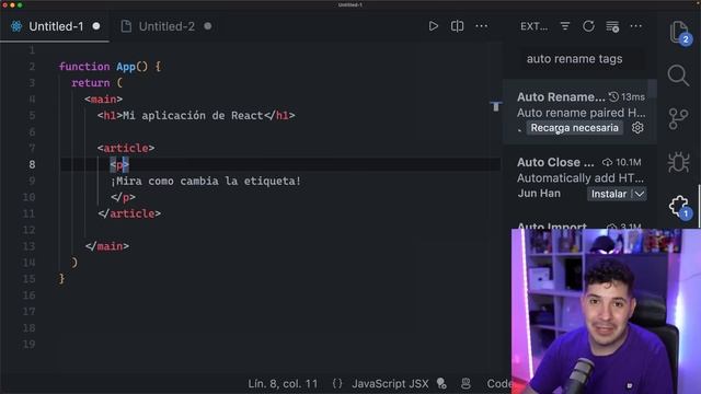 ¡Nueva versión de VSCODE con una importante nueva opción para desarrolladores de React! смотреть онлайн
