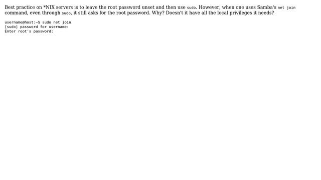 DevOps & SysAdmins: Why does Samba want the root password when joining an ADS domain? смотреть онлайн
