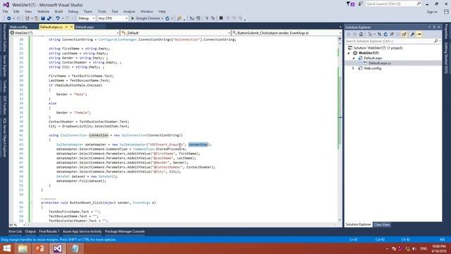 Part - 4 Asp Dot Net Tutorial Insert Data into SQL Table (Hindi/Urdu) смотреть онлайн