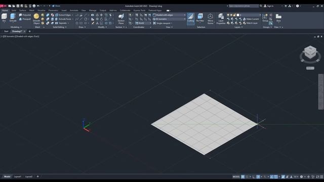 AutoCAD 2023 - How to Draw a Cube смотреть онлайн