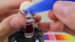 Лепим СКРОМНИК SCP-096 ПРОТИВ СИРЕНОГОЛОВОГО | Маска одержимости SCP-035 | Лепка из пластилина