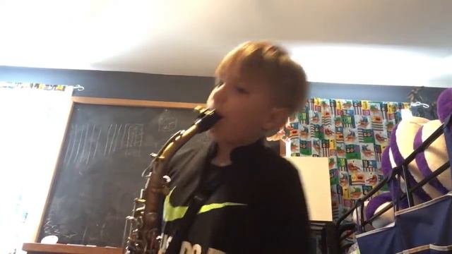My first saxophone video on YouTube! смотреть онлайн