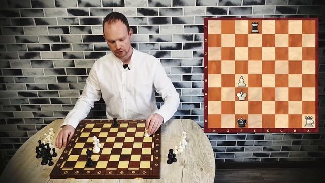 Ладейный эндшпиль. Король проник на 6-ю горизонталь. Часть 1 смотреть онлайн