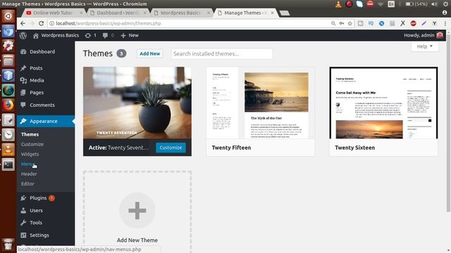 Learn Wordpress Basics Tutorial for beginners (Part#3) Wordpress Admin Menu Tabs Detail смотреть онлайн