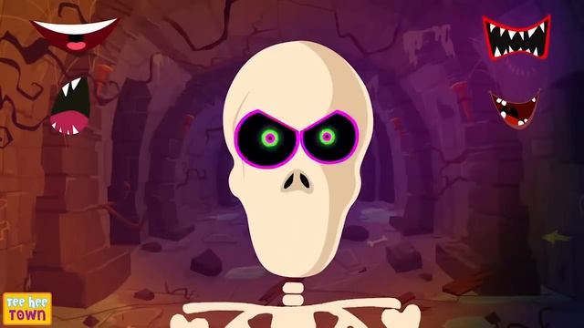 The Missing Spooky Skeleton Face | Funny Finger Family Rhymes For Kids By Teehee Town смотреть онлайн