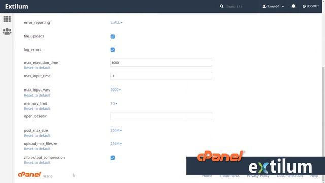 How to Update PHP Options Using PHP Selector in cPanel - Extilum Hosting смотреть онлайн