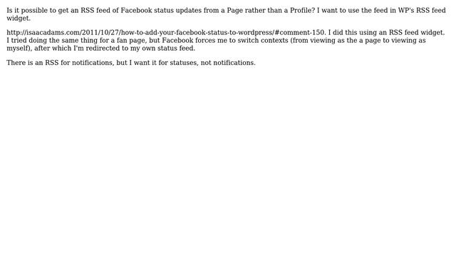 Wordpress: How can I post Facebook fan page status updates to my WordPress blog? смотреть онлайн