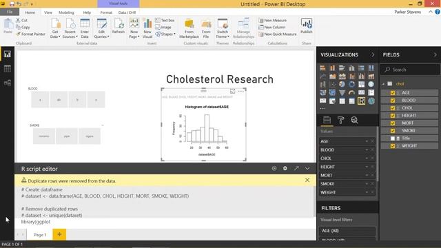 R Visuals in Power BI - Histogram смотреть онлайн