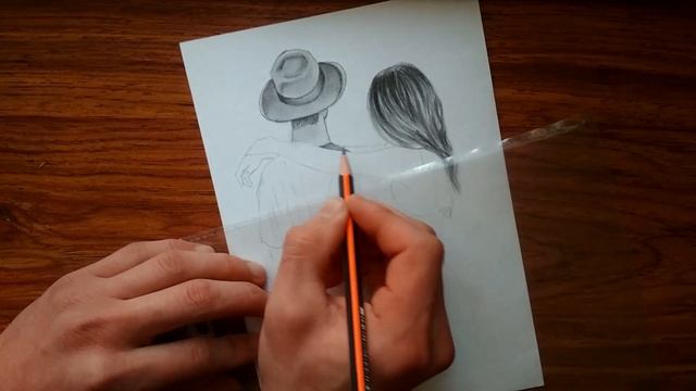 How to draw a couple in love - step by step - Как нарисовать влюбленную пару?? смотреть онлайн