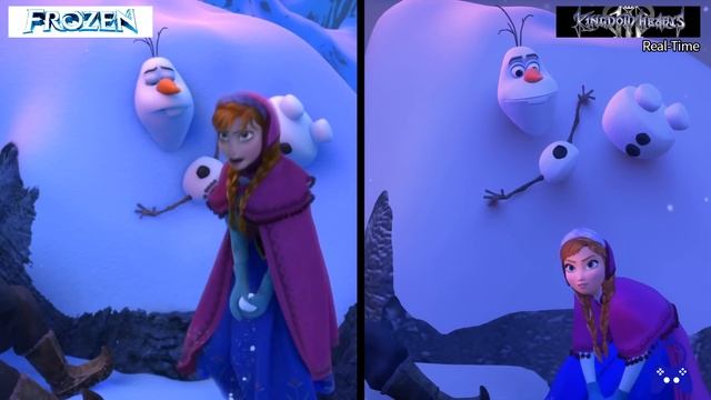 Frozen VS Kingdom Hearts III | Scenes Comparison | Comparativa con la película смотреть онлайн