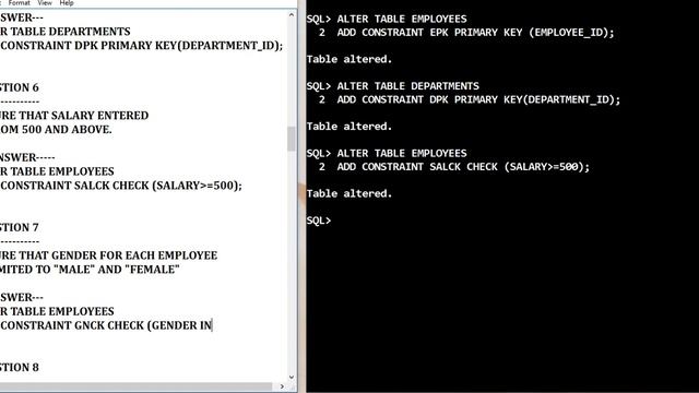 ORACLE SQL PART 7-ENFORCING CONSTRAINTS,MODIFYING A COLUMN,ADDING A COLUMN,DROPPING A CONSTRAINT смотреть онлайн