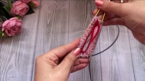 ЭЛАСТИЧНЫЙ  НАБОР ПЕТЕЛЬ ПО КРУГУ( magic-loop)ДЛЯ ШАПОК