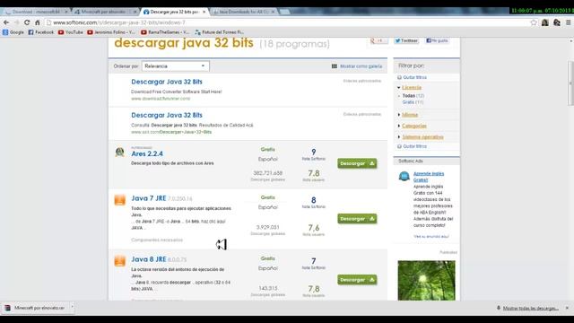 Tutorial como descargar el Minecraft y Java 32 y 64 bits - By Ramiro смотреть онлайн
