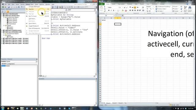 Excel VBA Cell Navigation смотреть онлайн