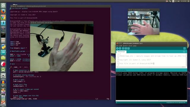 Live-streaming ArduCAM 2MP images with BreezyAduCAM + Python смотреть онлайн