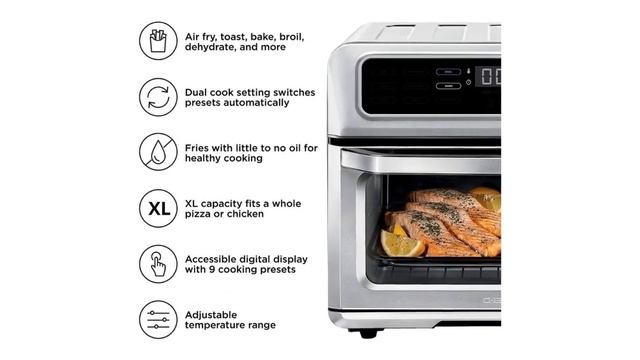 Chefman Toast-Air Air Fryer + Oven, 9 Cooking Presets w/Convection Bake & Broil Review смотреть онлайн